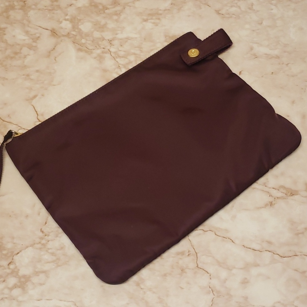 Lululemon burgundy fabric small bag